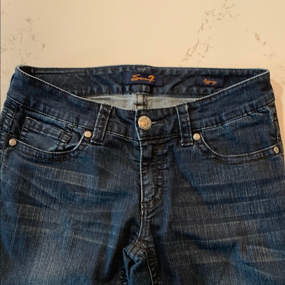 Seven7 High Rise Blue Jeans Classic Denim